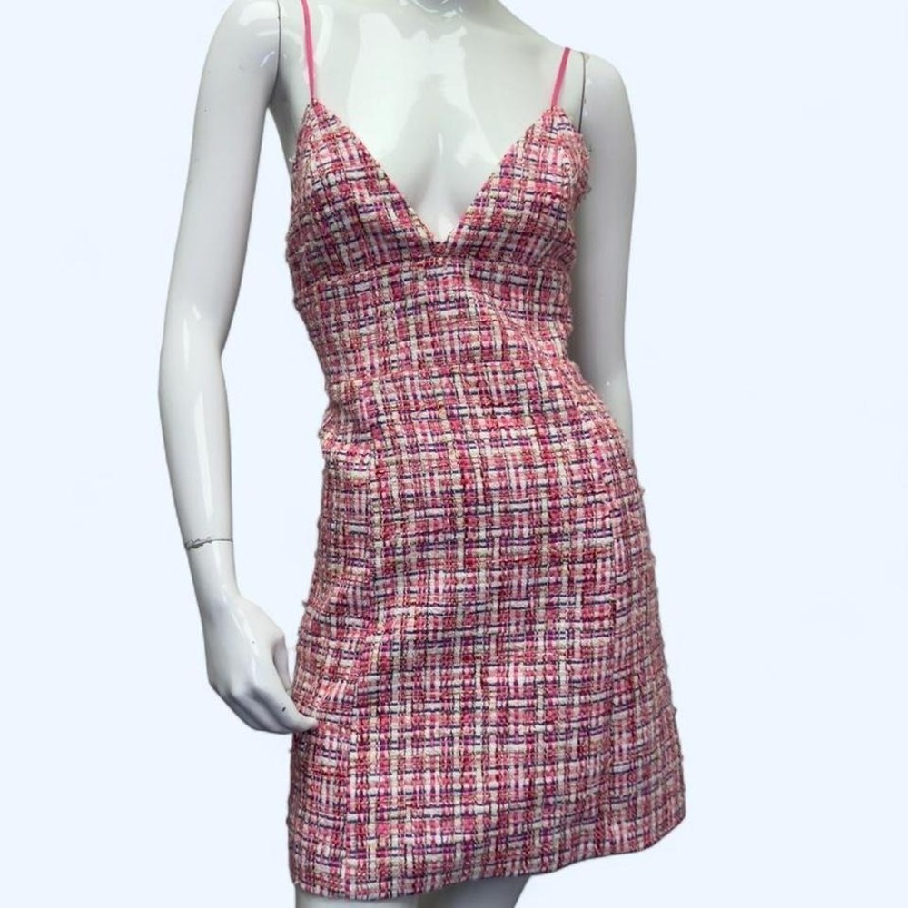 House of Harlow 1960 pink tweed mini dress - Picture 3 of 8